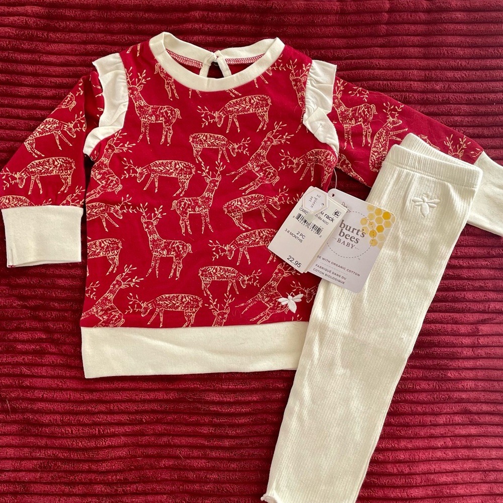 Burt’s Bees Baby 3/6 Mos 2 piece set, NWT, GREAT GIFT! GREAT PRICE!